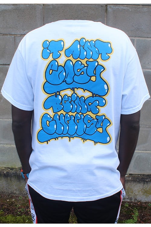 It Aint Easy Being Cheesy Tee White Back